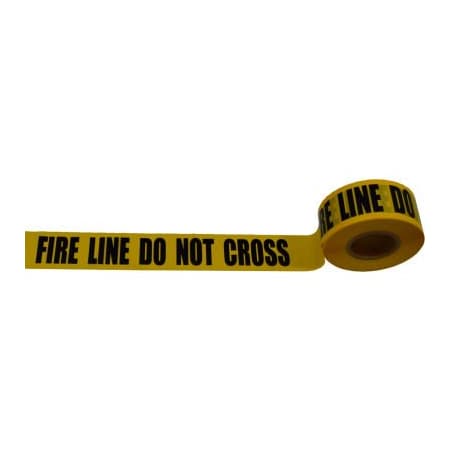 Petra Roc Inc Fire Line Do Not Cross" Barricade Tape, Polyethylene, Yellow Tape/Black Print, 3" x 1000' BT-FIRE